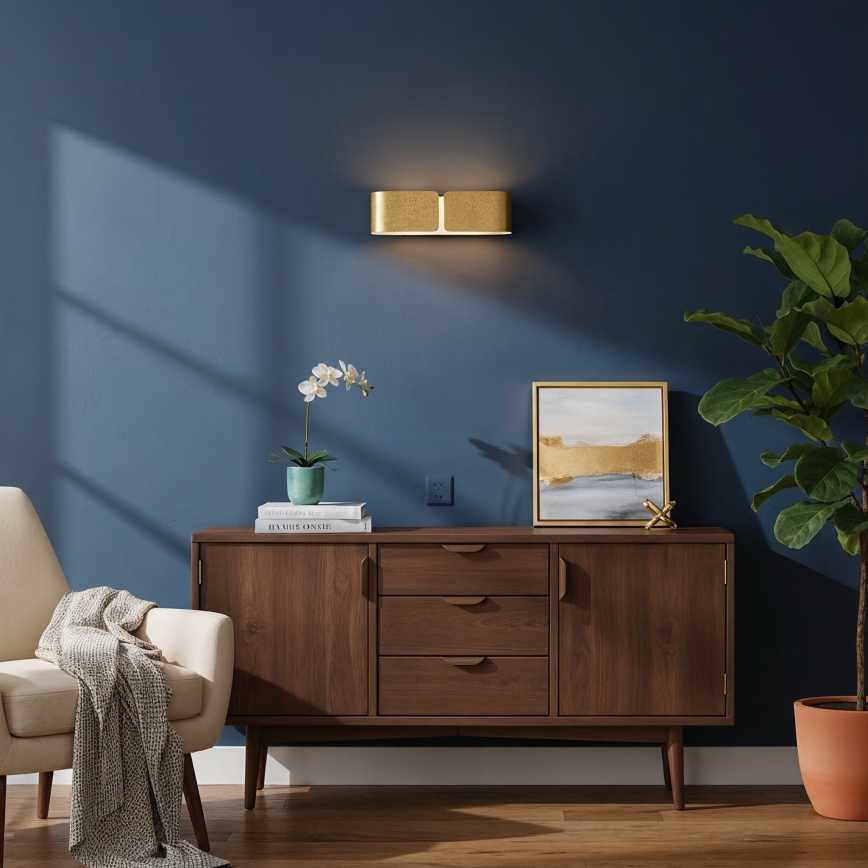 Ideal Lux - Vägglampa CLIP 2xE27/60W/230V guld