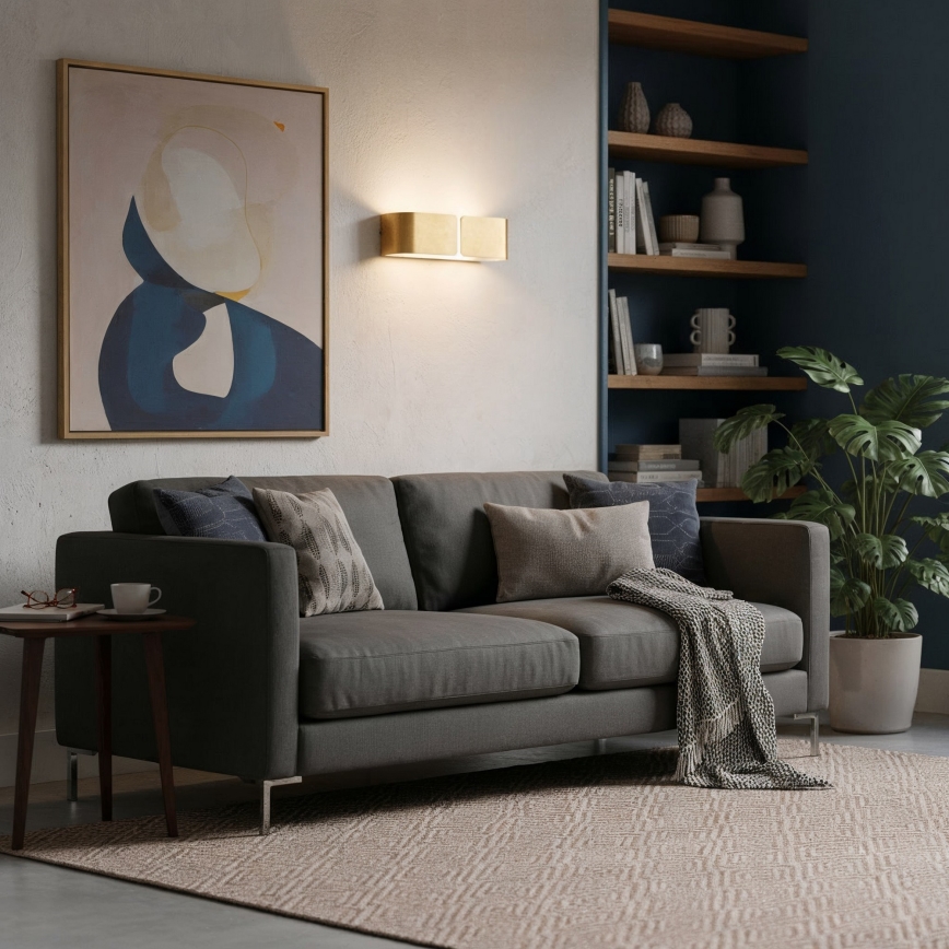 Ideal Lux - Vägglampa CLIP 2xE27/60W/230V guld