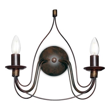 Ideal Lux - Vägglampa CORTE 2xE14/40W/230V koppar