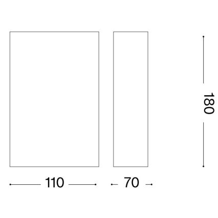 Ideal Lux - Vägglampa FLASH 1xG9/40W/230V vit