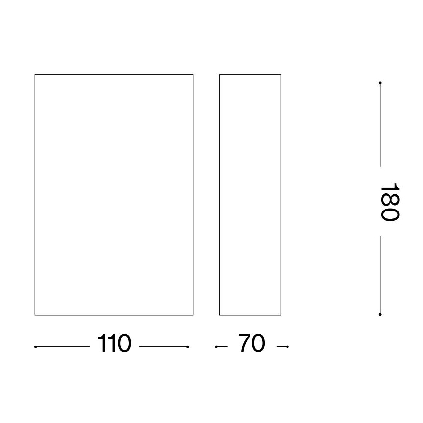 Ideal Lux - Vägglampa FLASH 1xG9/40W/230V vit