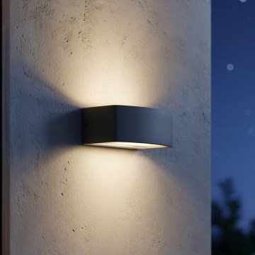 Ideal Lux - Vägglampa för utomhusbruk ANDROMEDA 1xE27/60W/230V IP55 antracit