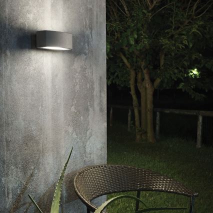 Ideal Lux - Vägglampa för utomhusbruk ANDROMEDA 1xE27/60W/230V IP55 antracit