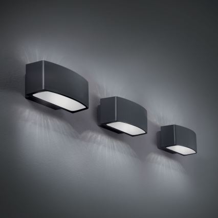 Ideal Lux - Vägglampa för utomhusbruk ANDROMEDA 1xE27/60W/230V IP55 antracit