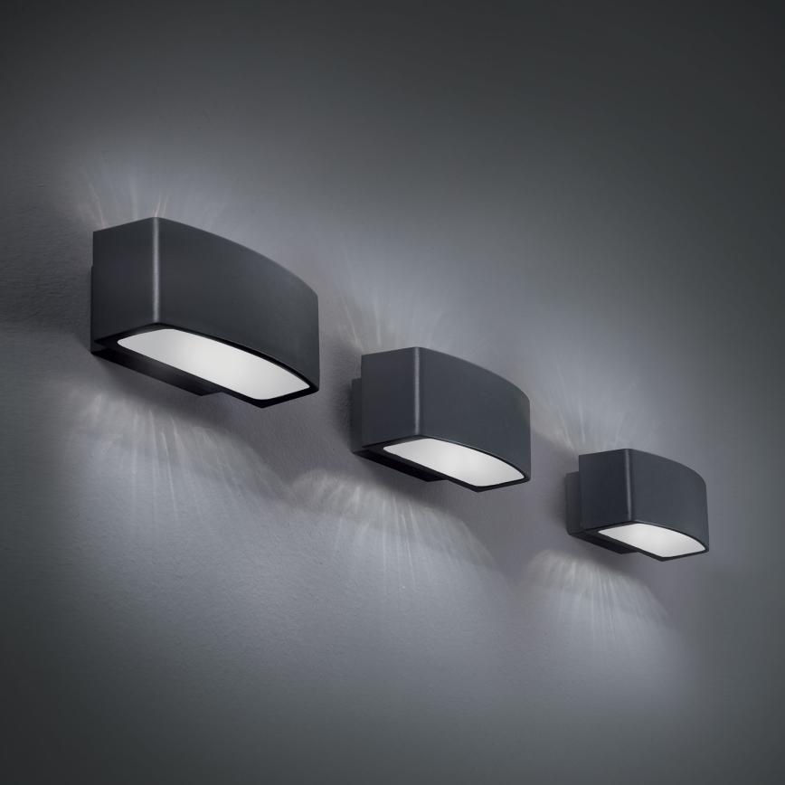 Ideal Lux - Vägglampa för utomhusbruk ANDROMEDA 1xE27/60W/230V IP55 antracit