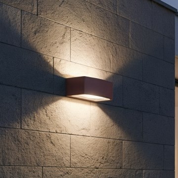 Ideal Lux - Vägglampa för utomhusbruk ANDROMEDA 1xE27/60W/230V IP55 brun