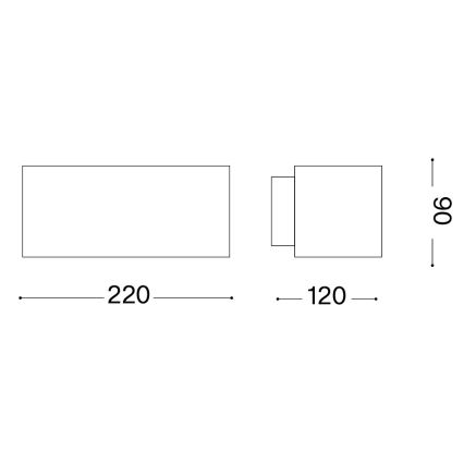 Ideal Lux - Vägglampa för utomhusbruk ANDROMEDA 1xE27/60W/230V IP55 brun