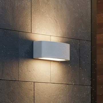 Ideal Lux - Vägglampa för utomhusbruk ANDROMEDA 1xE27/60W/230V IP55 grå