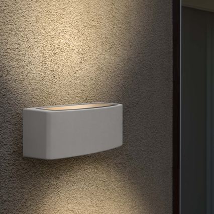 Ideal Lux - Vägglampa för utomhusbruk ANDROMEDA 1xE27/60W/230V IP55 grå