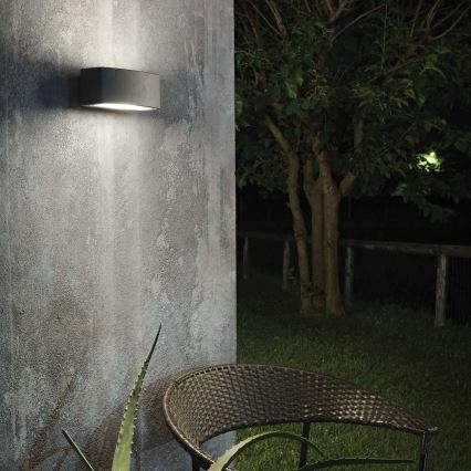 Ideal Lux - Vägglampa för utomhusbruk ANDROMEDA 1xE27/60W/230V IP55 svart