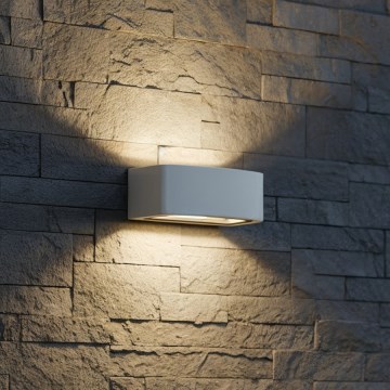 Ideal Lux - Vägglampa för utomhusbruk ANDROMEDA 1xE27/60W/230V IP55 vit