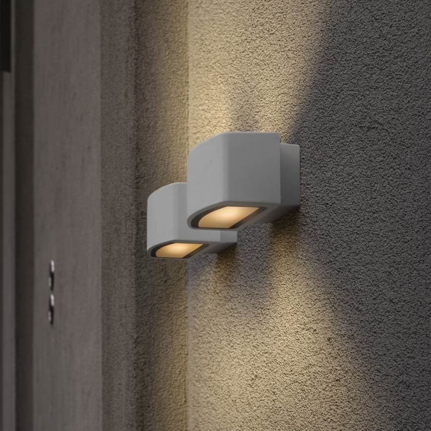 Ideal Lux - Vägglampa för utomhusbruk ANDROMEDA 1xE27/60W/230V IP55 vit