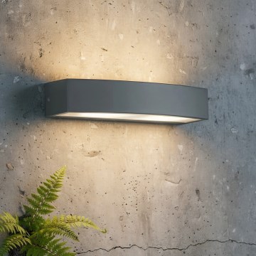 Ideal Lux - Vägglampa för utomhusbruk ANDROMEDA 2xE27/60W/230V IP55 antracit