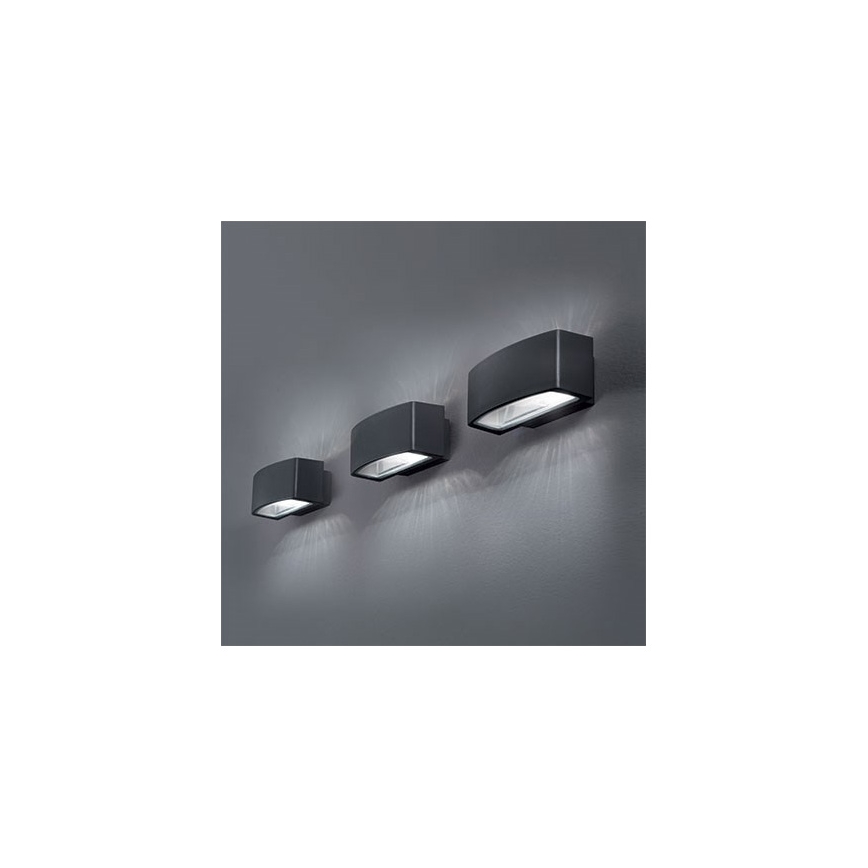 Ideal Lux - Vägglampa för utomhusbruk ANDROMEDA 2xE27/60W/230V IP55 antracit