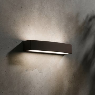 Ideal Lux - Vägglampa för utomhusbruk ANDROMEDA 2xE27/60W/230V IP55 brun