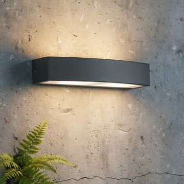 Ideal Lux - Vägglampa för utomhusbruk ANDROMEDA 2xE27/60W/230V IP55 svart