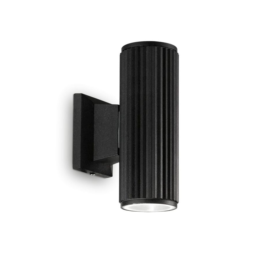 Ideal Lux - Vägglampa för utomhusbruk BASE 2xGU10/28W/230V IP44 svart