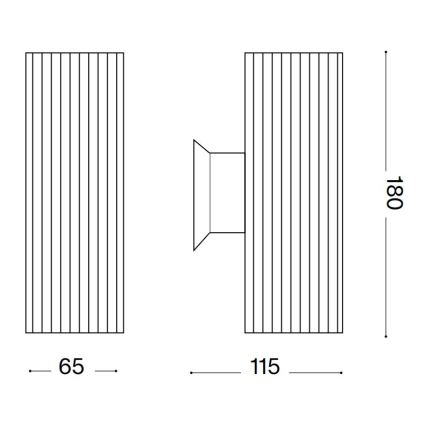 Ideal Lux - Vägglampa för utomhusbruk BASE 2xGU10/28W/230V IP44 svart