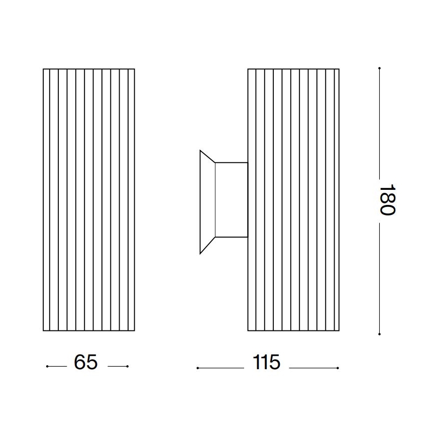Ideal Lux - Vägglampa för utomhusbruk BASE 2xGU10/28W/230V IP44 svart
