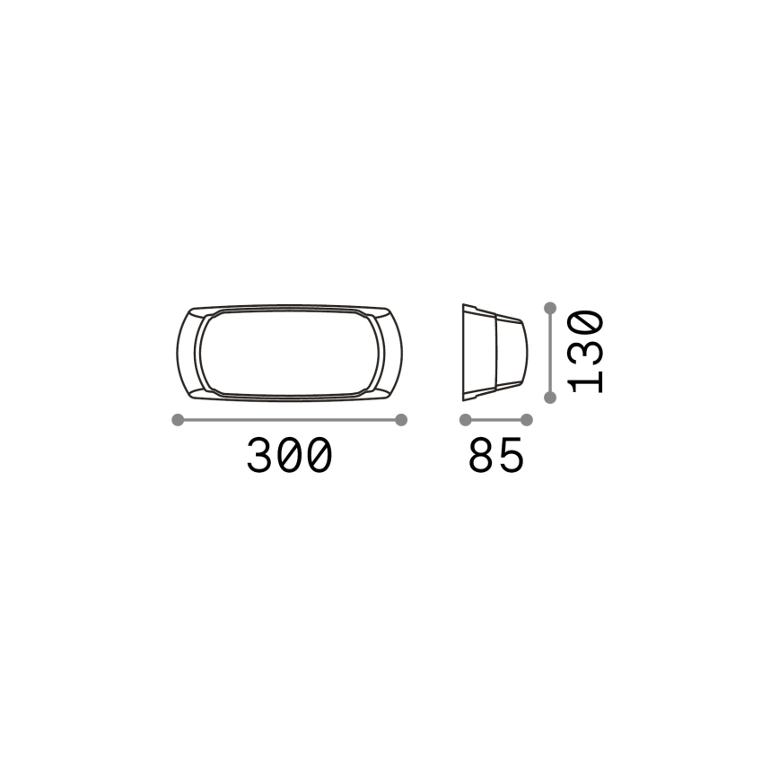 Ideal Lux - Vägglampa för utomhusbruk FELIX 1xE27/23W/230V IP66 vit