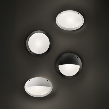 Ideal Lux - Vägglampa för utomhusbruk LUCIA 1xE27/23W/230V IP66 svart
