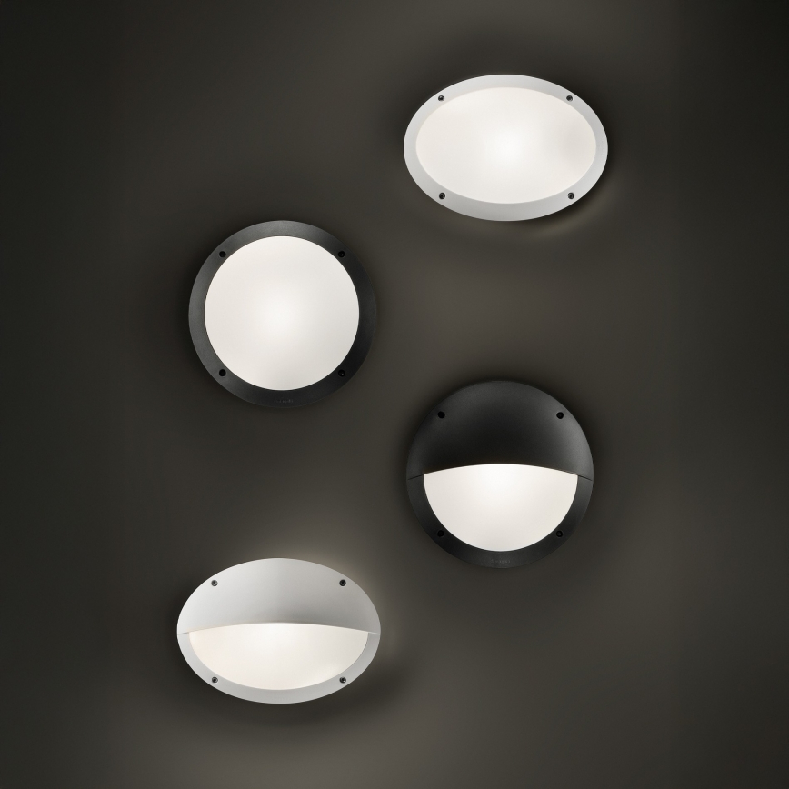 Ideal Lux - Vägglampa för utomhusbruk LUCIA 1xE27/23W/230V IP66 svart