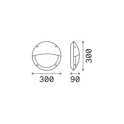 Ideal Lux - Vägglampa för utomhusbruk LUCIA 1xE27/23W/230V IP66 vit