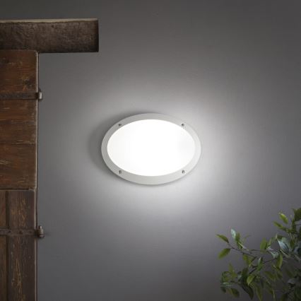 Ideal Lux - Vägglampa för utomhusbruk MADDI 1xE27/23W/230V IP66 vit
