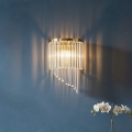 Ideal Lux - Vägglampa i kristall CARLTON 3xE14/40W/230V guld