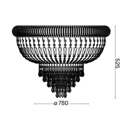 Ideal Lux - Vägglampa i kristall DUBAI 24xE14/28W/230V diameter 78 cm skinande krom