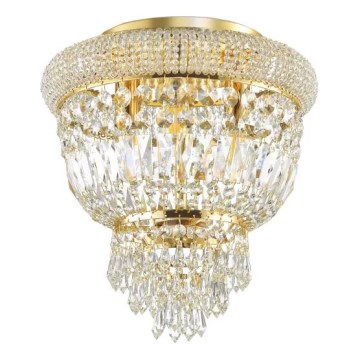 Ideal Lux - Vägglampa i kristall DUBAI 3xE14/28W/230V diameter 32 cm guld