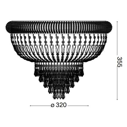 Ideal Lux - Vägglampa i kristall DUBAI 3xE14/28W/230V diameter 32 cm guld