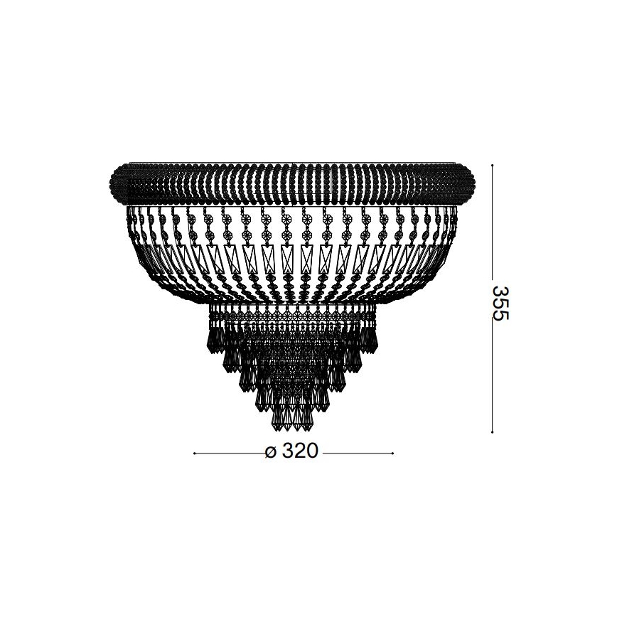 Ideal Lux - Vägglampa i kristall DUBAI 3xE14/28W/230V diameter 32 cm guld
