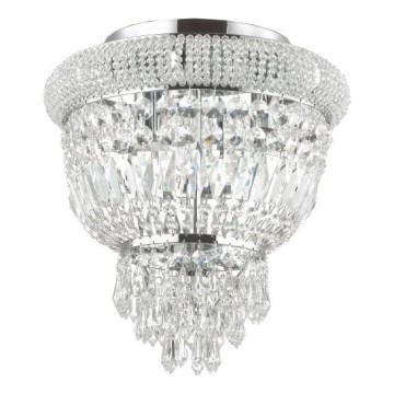 Ideal Lux - Vägglampa i kristall DUBAI 3xE14/28W/230V diameter 32 cm skinande krom