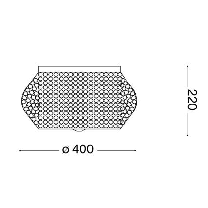 Ideal Lux - Vägglampa i kristall PASHA 6xE14/40W/230V diameter 40 cm skinande krom