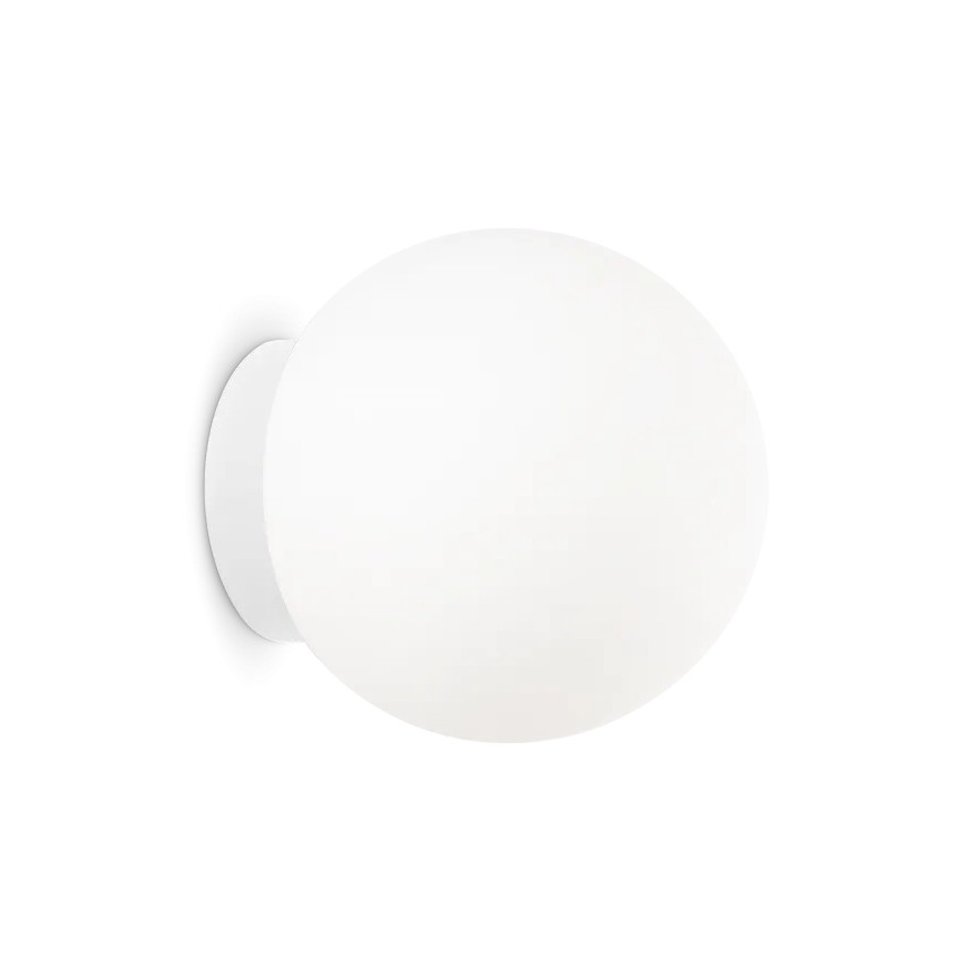 Ideal Lux - Vägglampa MAPA 1xE27/42W/230V Ø 20 cm vit