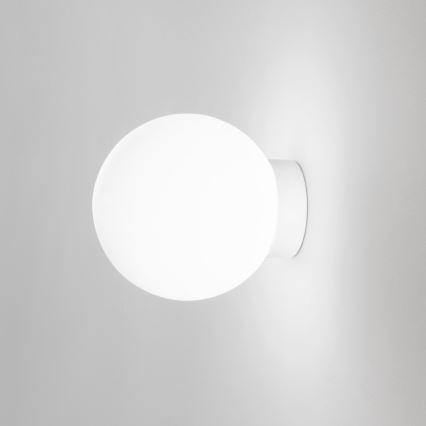 Ideal Lux - Vägglampa MAPA 1xE27/42W/230V Ø 20 cm vit