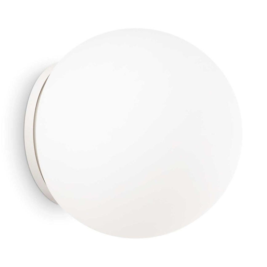 Ideal Lux - Vägglampa MAPA 1xE27/42W/230V Ø 30 cm vit