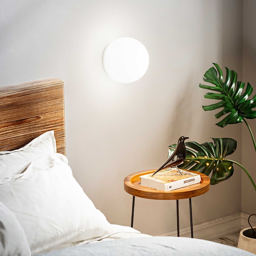 Ideal Lux - Vägglampa MAPA 1xE27/42W/230V Ø 30 cm vit