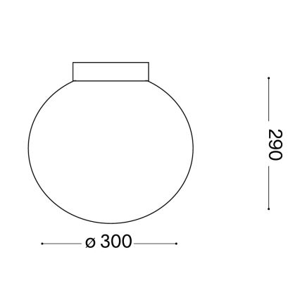 Ideal Lux - Vägglampa MAPA 1xE27/42W/230V Ø 30 cm vit