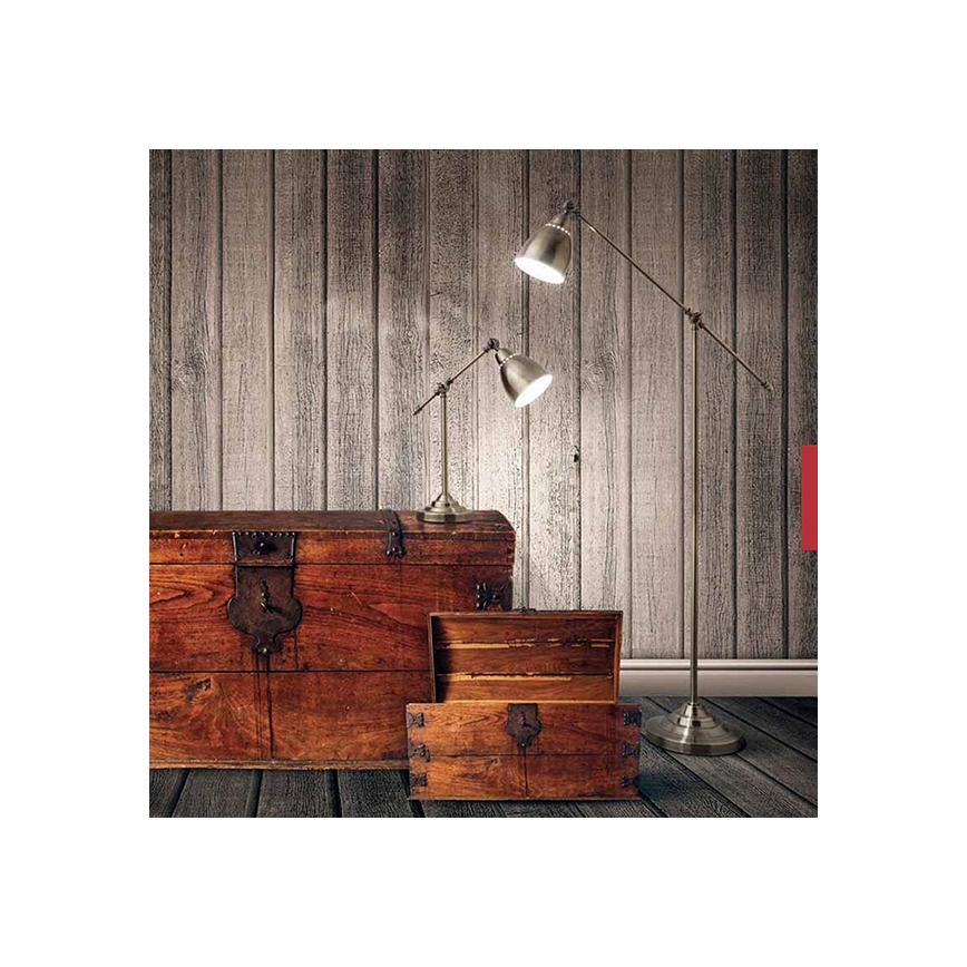 Ideal Lux - Vägglampa NEWTON 1xE27/42W/230V bronsfärgad