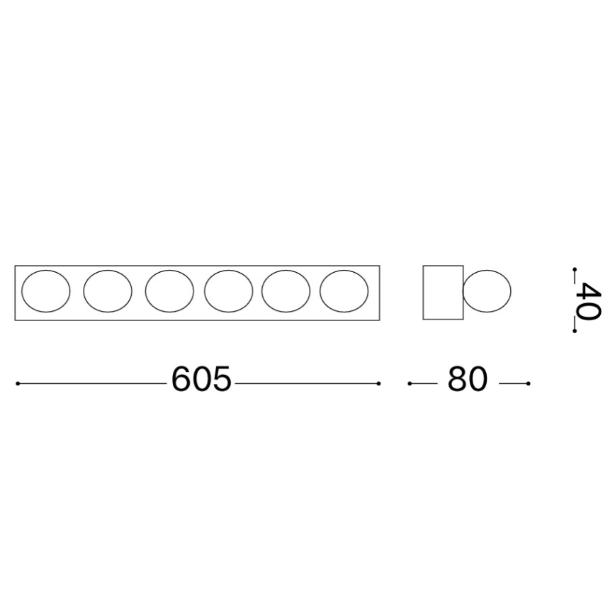 Ideal Lux - Vägglampa PRIVE 6xE14/40W/230V vit