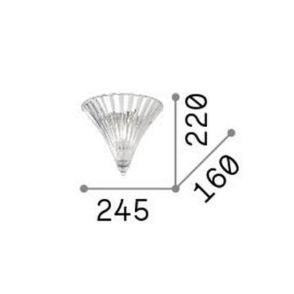 Ideal Lux - Vägglampa SANTA 1xE14/40W/230V guld