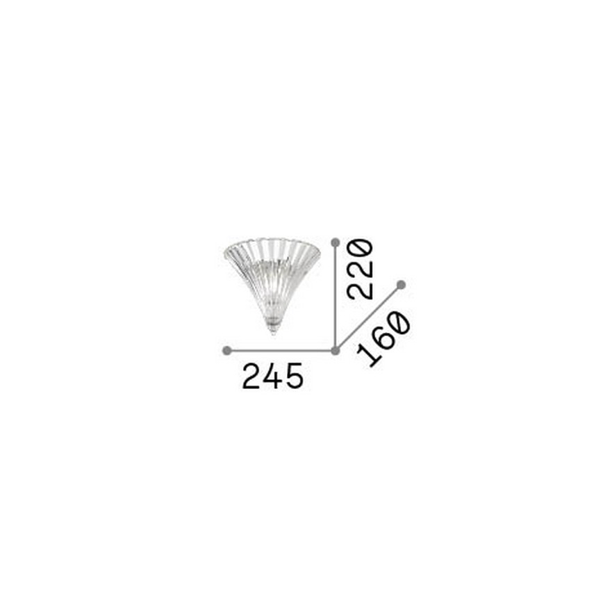 Ideal Lux - Vägglampa SANTA 1xE14/40W/230V guld