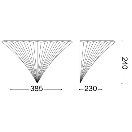Ideal Lux - Vägglampa SANTA 1xE14/40W/230V guldfärgad