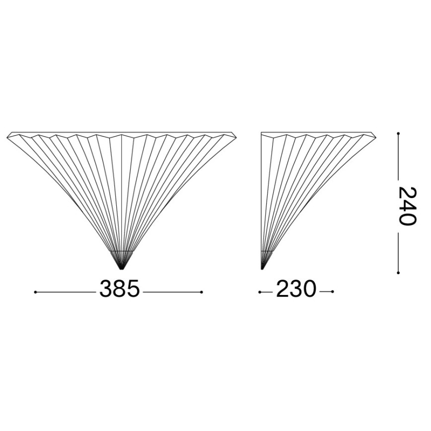 Ideal Lux - Vägglampa SANTA 1xE14/40W/230V guldfärgad
