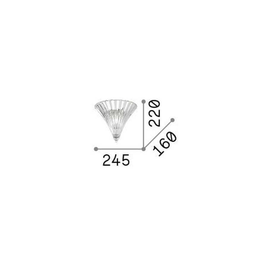 Ideal Lux - Vägglampa SANTA 1xE14/40W/230V klar