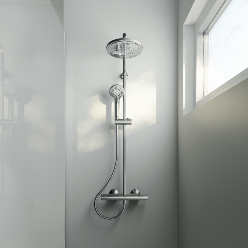Ideal Standard A7208AA - Duschset med termostatblandare CERATHERM T25, polerad krom