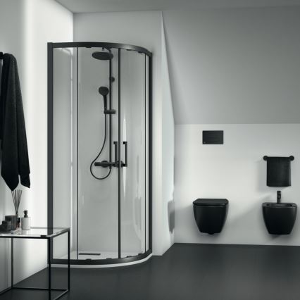 Ideal Standard A7545XG - Duschset med termostatblandare CERATHERM T25 matt svart