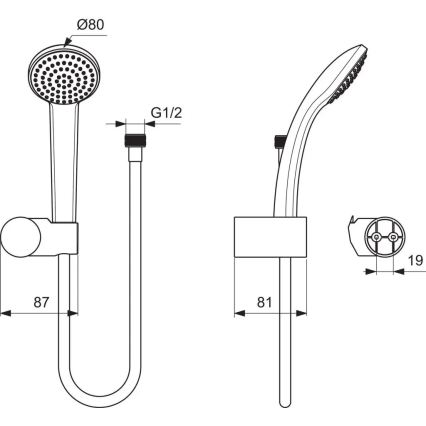 Ideal Standard B9506AA - Duschset IDEALRAIN i glänsande krom